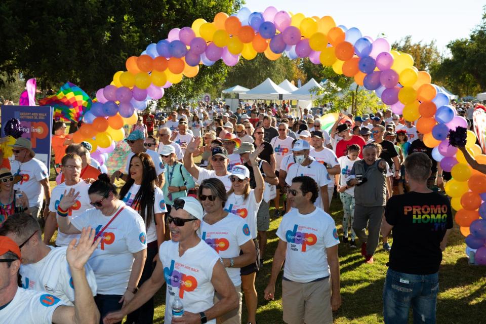 More than 600 supporters from throughout the Coachella Valley and beyond walked 3-and-a-half miles to raise funds, increase awareness and treat those living with HIV/AIDS.