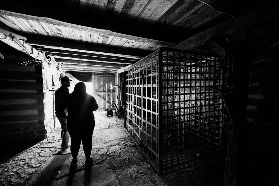 Crew converted one of Prairie Song's barns into a underground prison.