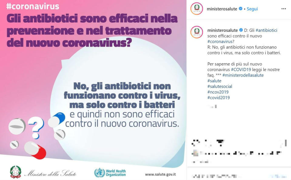 Che cosa è il coronavirus? Cosa si può fare per prevenirlo? Quali sono i sintomi? A queste e ad altre domande risponde il Ministero della Salute attraverso delle grafiche diffuse sui social.