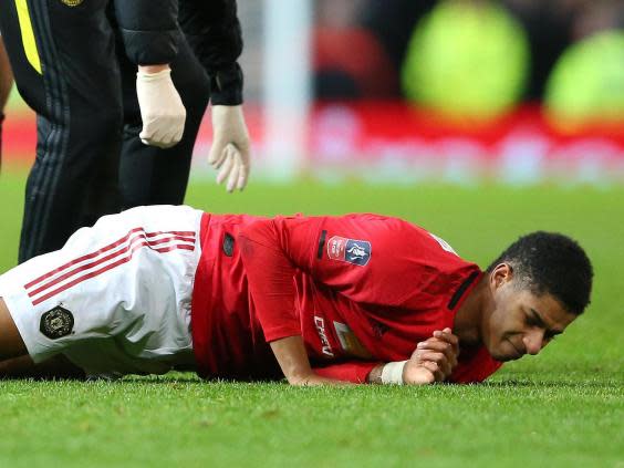 Rashford suffered a double stress fracture in his back in January (Getty)