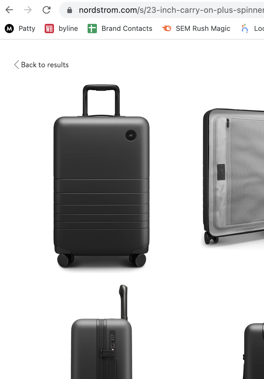 6) Carry-On Plus Spinner Suitcase