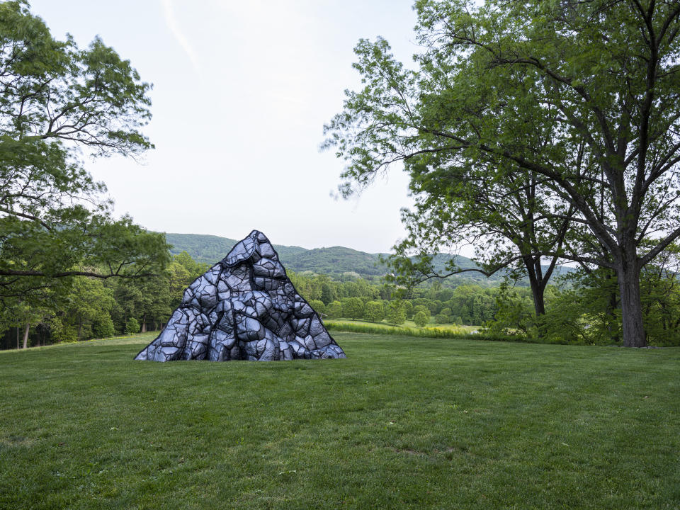 Beatriz Cortez, Ilopango, the Volcano that Left, 2023. Installation view Beatriz Cortez: The Volcano That Left, Storm King Art Center, Mountainville, NY, 2023. Courtesy the artist and Commonwealth and Council. Photo by Jeffrey Jenkins