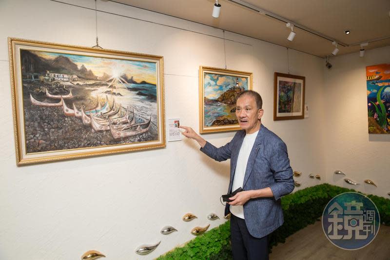 中華海洋生技董事長張永聲，對身障、病友藝術家特別佩服，認為他們是生命鬥士，作品更能感動人。