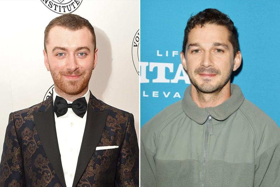 Sam Smith, Shia LaBeouf | Michael Loccisano/Getty Images; George Pimentel/Getty Images