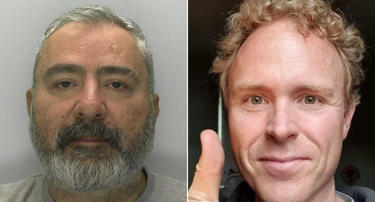 Can Arslan (left) stabbed father-of-three Matthew Boorman (right), 43, a total of 27 times on his front lawn. (PA/SWNS)