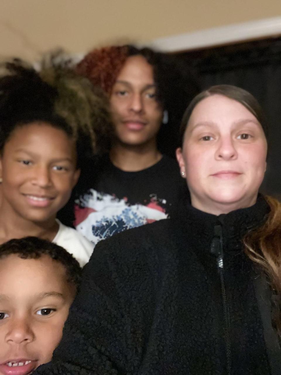 Elizabeth Taylor with her sons, from left, Legend, 6, Alijah 12, and Amari 17. After a challenging year, Taylor said the family is grateful to be a recipient of The Salvation Army of Greater Charlotte’s Angel Tree Program.