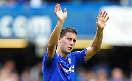 Football - Chelsea v Arsenal - Barclays Premier League - Stamford Bridge - 19/9/15 Chelsea's Eden Hazard at the end of the match Reuters / Dylan Martinez Livepic