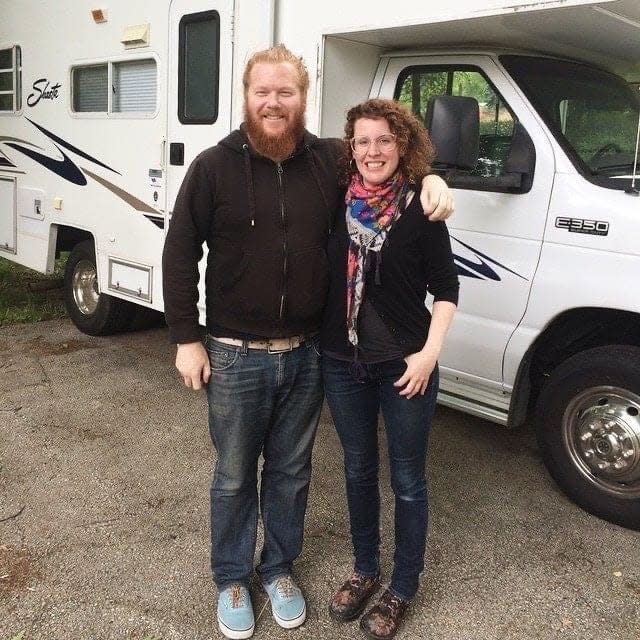 Sarah Booz and her fiancé Kyle Kirwan criss-crossed the country in an RV.