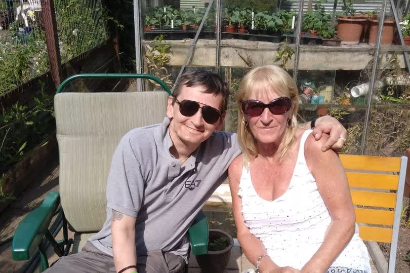 Gary Shearer with his mum Ann McMurray