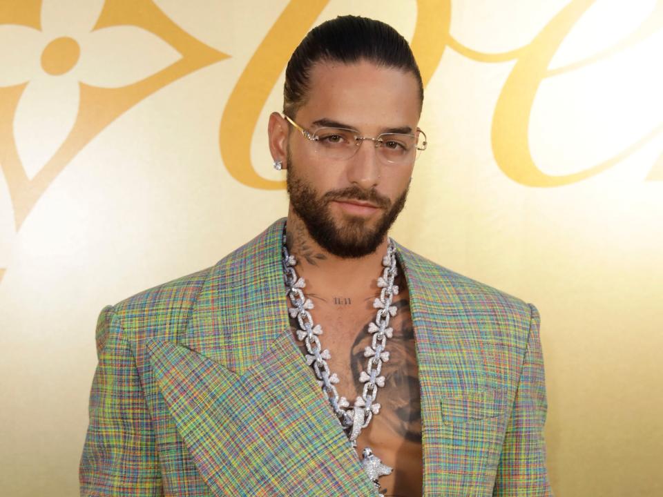 Maluma attends the Louis Vuitton Menswear Spring/Summer 2024 show as part of Paris Fashion Week on June 20, 2023