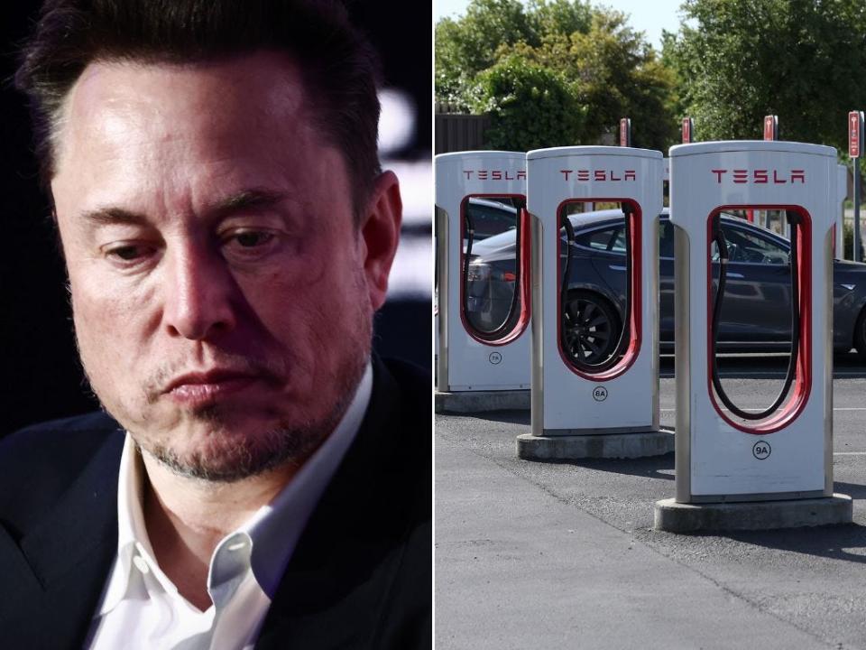 Tesla-CEO Elon Musk hat imvergangenen Monat angekündigt, das Supercharger-Team des Unternehmens aufzulösen. - Copyright: Beata Zawrzel/NurPhoto via Getty Images; Justin Sullivan/Getty Images)