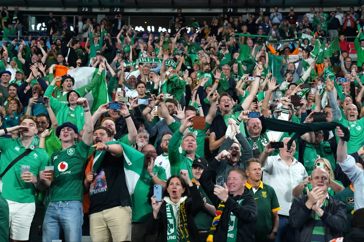 Ireland’s fans made the Stade de France their home away from home (PA)