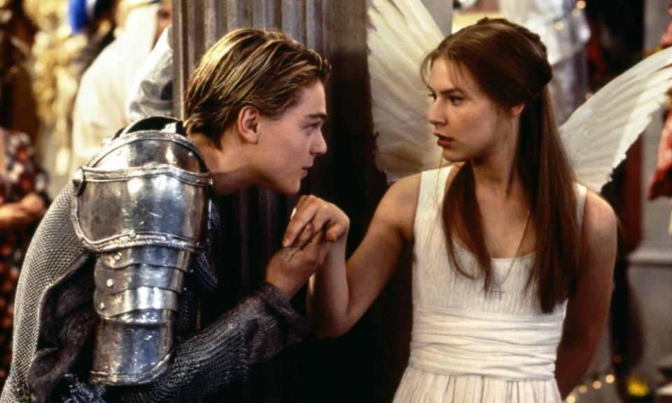 Leonardo DiCaprio and Claire Danes as Romeo and Juliet