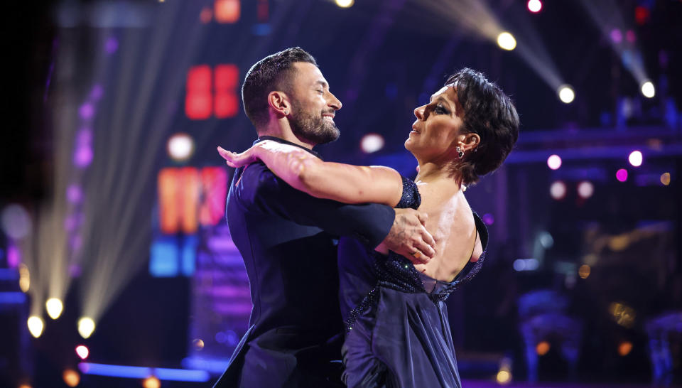 Amanda Abbington dancing with Giovanni Pernice on Strictly