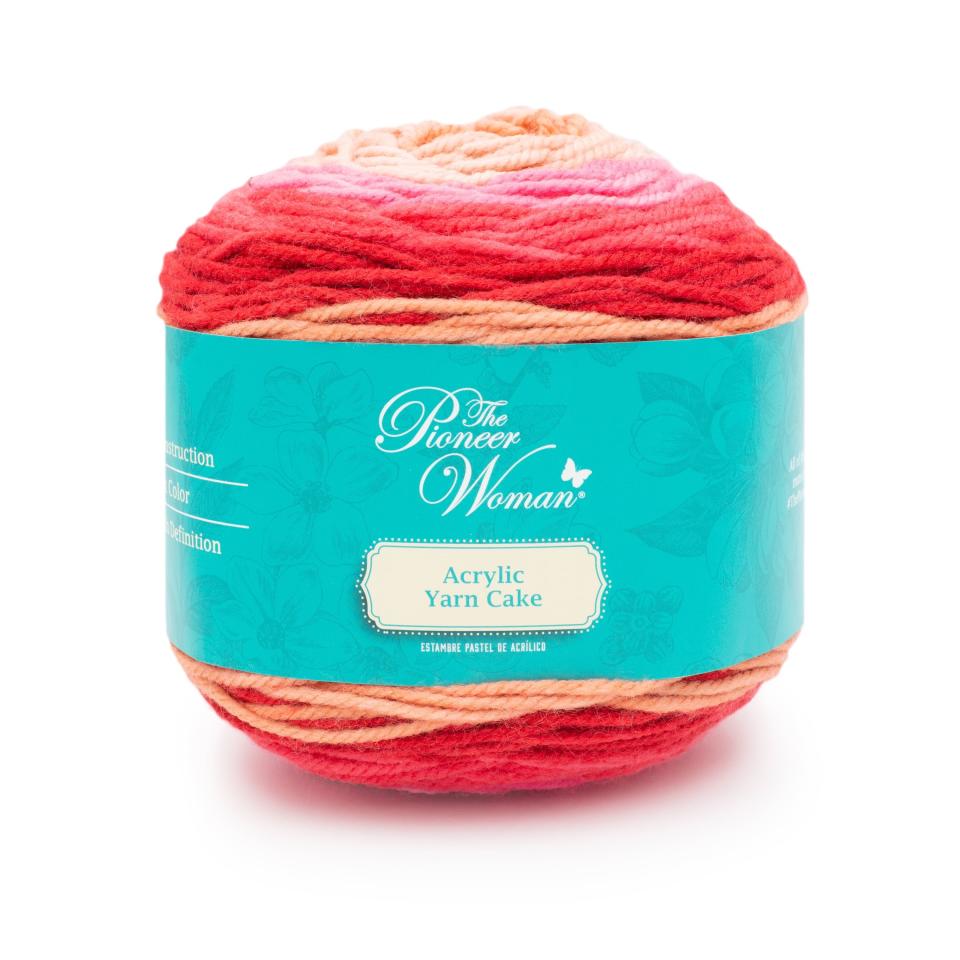 <p><a href="https://clicks.trx-hub.com/xid/hearstcorp_9eb67_tpw?q=https%3A%2F%2Fwww.walmart.com%2Fip%2FPioneer-Woman-Acrylic-Yarn-Cake-Core-Corals%2F1010394363&p=https%3A%2F%2F&utmSource=yahoo-us&utmCampaign=3208&utmMedium=syn" rel="nofollow noopener" target="_blank" data-ylk="slk:Shop Now;elm:context_link;itc:0;sec:content-canvas" class="link ">Shop Now</a></p><p>Pioneer Woman Acrylic Yarn Cake Core Corals</p><p>walmart.com</p><p>$6.97</p>