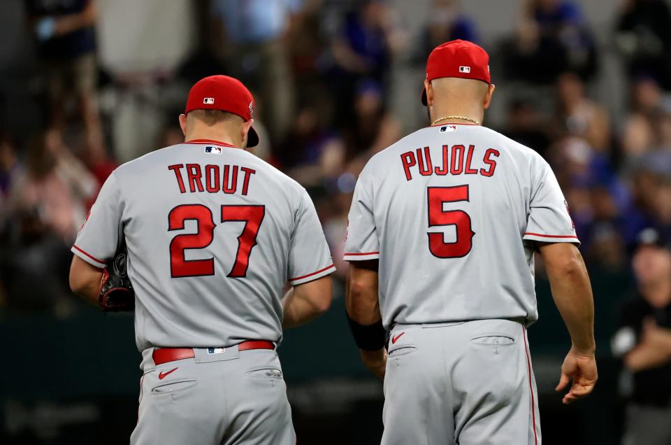 Mike Trout and Albert Pujols have each won three MVP awards.