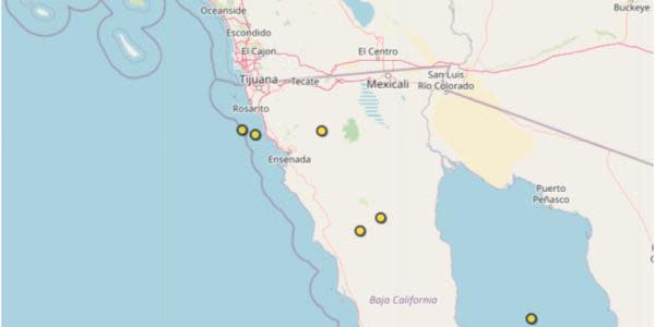 Se registran dos sismos en Playas de Rosarito este viernes