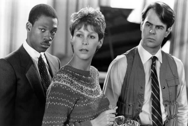 <p>Paramount Pictures/Getty</p> Jamie Lee Curtis in Trading Places