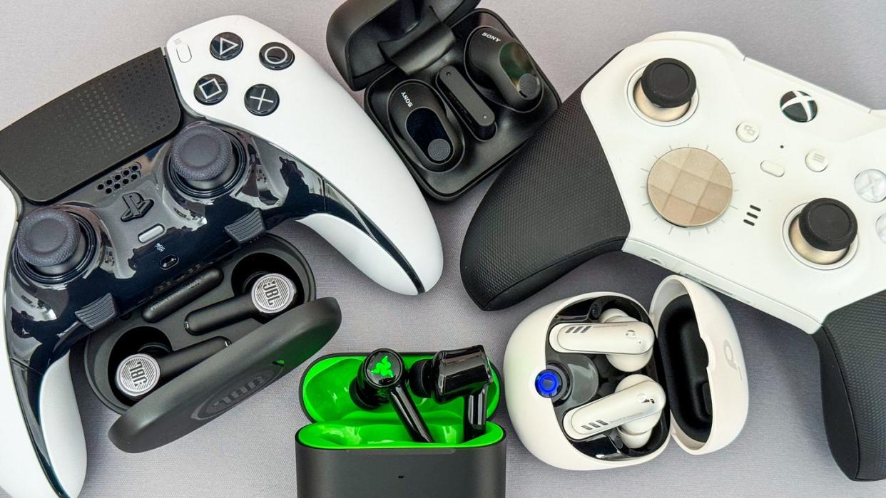gaming earbuds and gaming controllers
