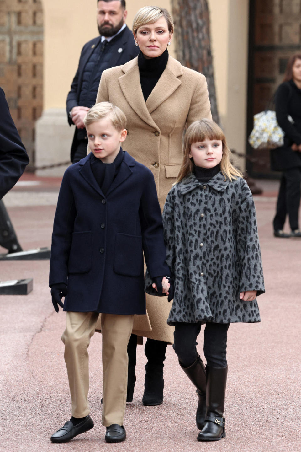 La princesse Charlène de Monaco et ses enfants