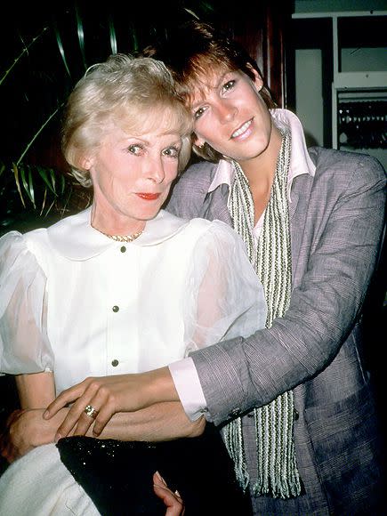 Jamie Lee Curtis and her mom Janet Leigh circa 1980s in New York City