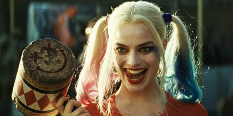 Margot Robbie and her mallet in Suicide Squad [Image via Warner Bros]