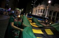 An anti-government demonstrator attends a protest against Brazil's President Dilma Rousseff in downtown of Rio de Janeiro, Brazil, April 4, 2016. REUTERS/Pilar Olivares