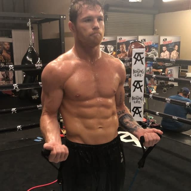 “Canelo” Álvarez anda muy feliz con el triunfo del fin de semana. <a href="https://www.instagram.com/canelo/?hl=en" rel="nofollow noopener" target="_blank" data-ylk="slk:Foto: “Canelo” Álvarez/Instagram;elm:context_link;itc:0;sec:content-canvas" class="link ">Foto: “Canelo” Álvarez/Instagram</a>