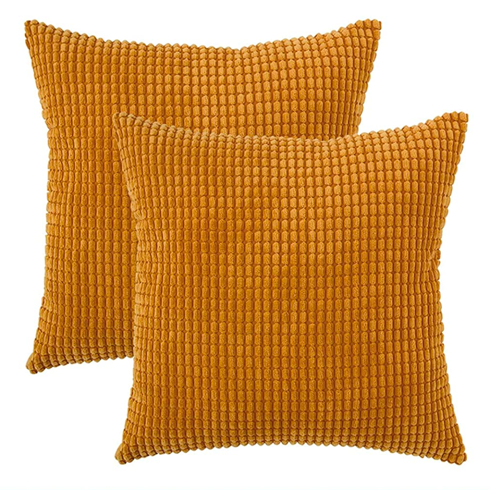 Miulee Corduroy Throw Pillow Covers