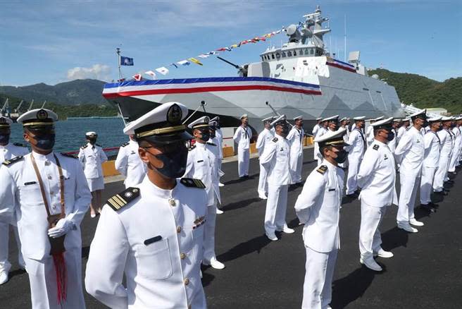 海軍塔江軍艦（見圖）上月在蘇澳軍港正式成軍。（本報資料照）