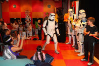 SYDNEY, AUSTRALIA - APRIL 11: Jacob French is welcomed as he completes his trek at the Sydney Children's Hostpital on April 4, 2012 in Sydney, Australia. French today completed the over 5,000 km trek from Perth to Sydney on foot, donning a full body stormtrooper costume he successfully raised over $100,000 for the Starlight Children's Foundation. Since July 2011, Jacob has walked 10 hours a day, Monday to Friday, lost over 12kg in weight, and gone through seven pairs of shoes. The Starlight Children's Foundation provides programs to help lift the spirits of sick children in hospitals accross Australia. (Photo by Cameron Spencer/Getty Images)