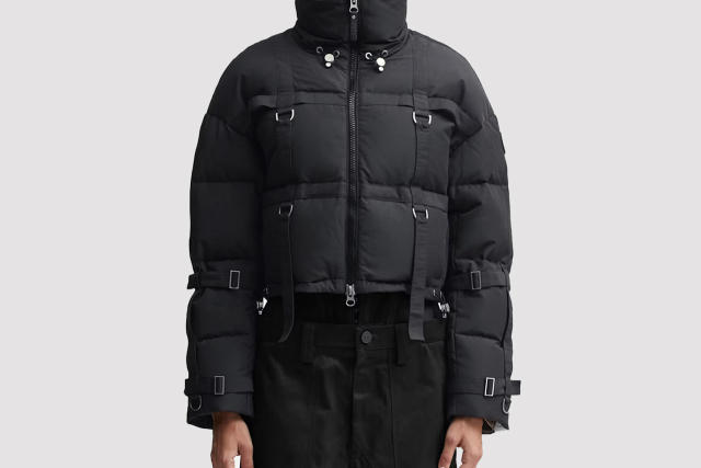 Cropped Puffer Jacket Black Dior Oblique Lacquered Technical