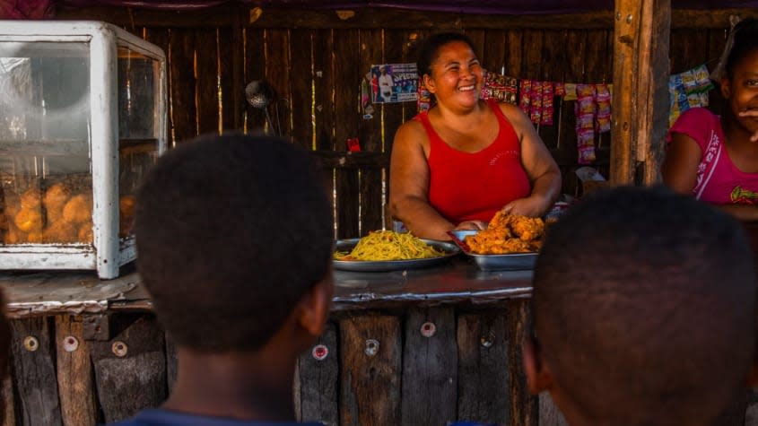 Honorine at her restaurant.