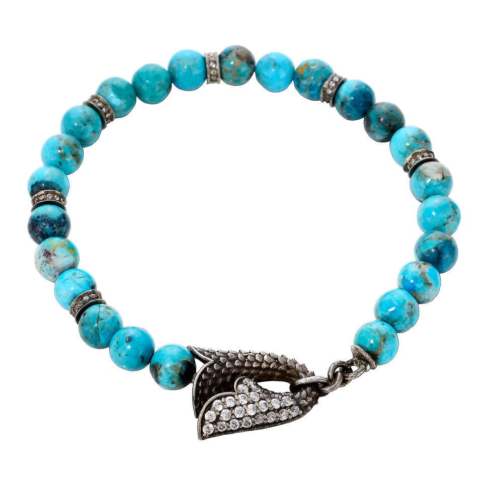 GRAZIELA FOR ISF DOUBLE FLUTE BEADED BRACELET