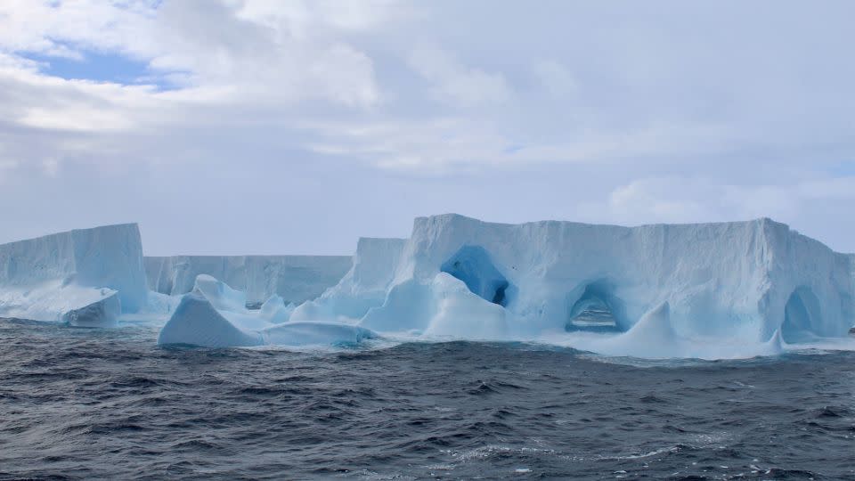 The world's largest iceberg, known as A23a, is spinning about 15 degrees a day in the Southern Ocean. - Emily Broadwell/British Antarctic Survey