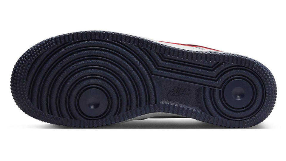 The outsole of the Nike Air Force 1 Low “Four-Peat.”