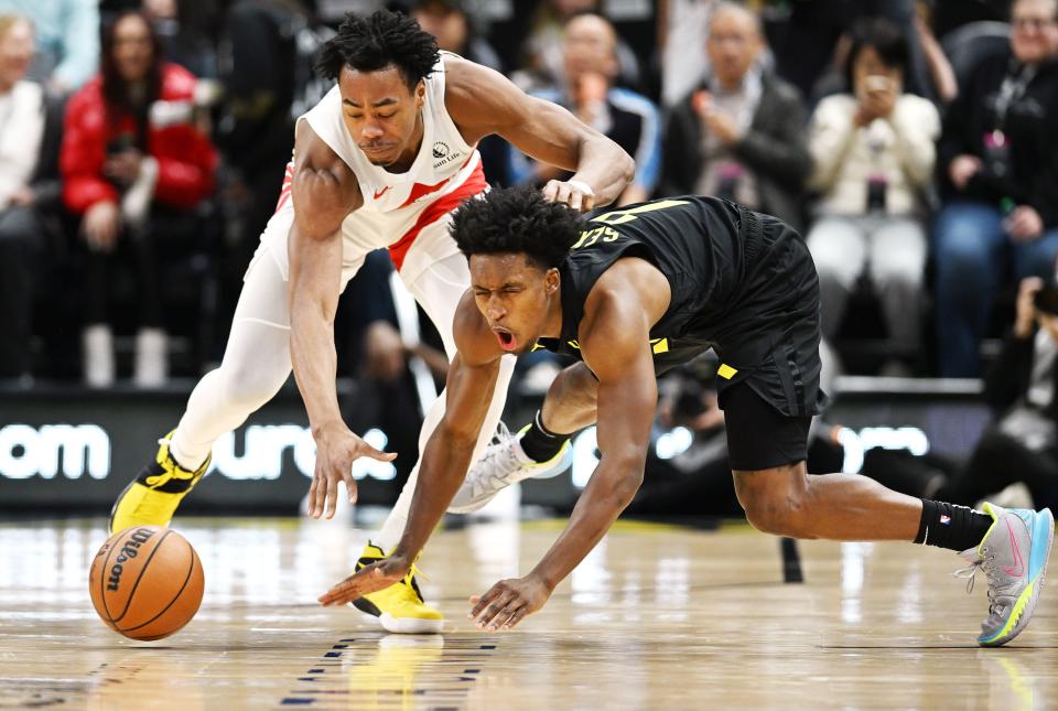 The Jazz and Raptors play at the Delta Center in Salt Lake City on Friday, Jan. 12, 2024. Utah won 145-113. | Scott G Winterton, Deseret News