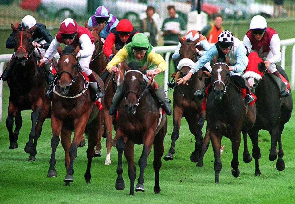 Piggott (pictured centre) had nine Derby victories (PA)