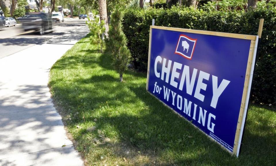 Cheney campaign signs have been removed and vandalized.
