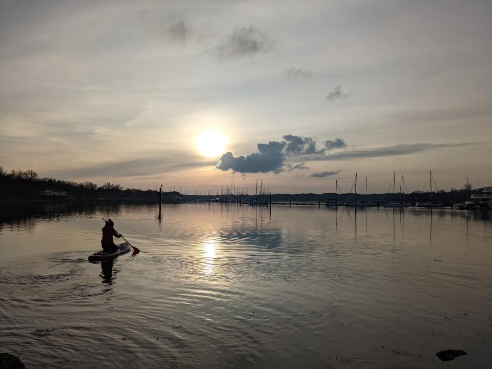 Paddleboarding is the perfect ice breaker as strangers talk to you when you prep to SUPVictoria Philpot