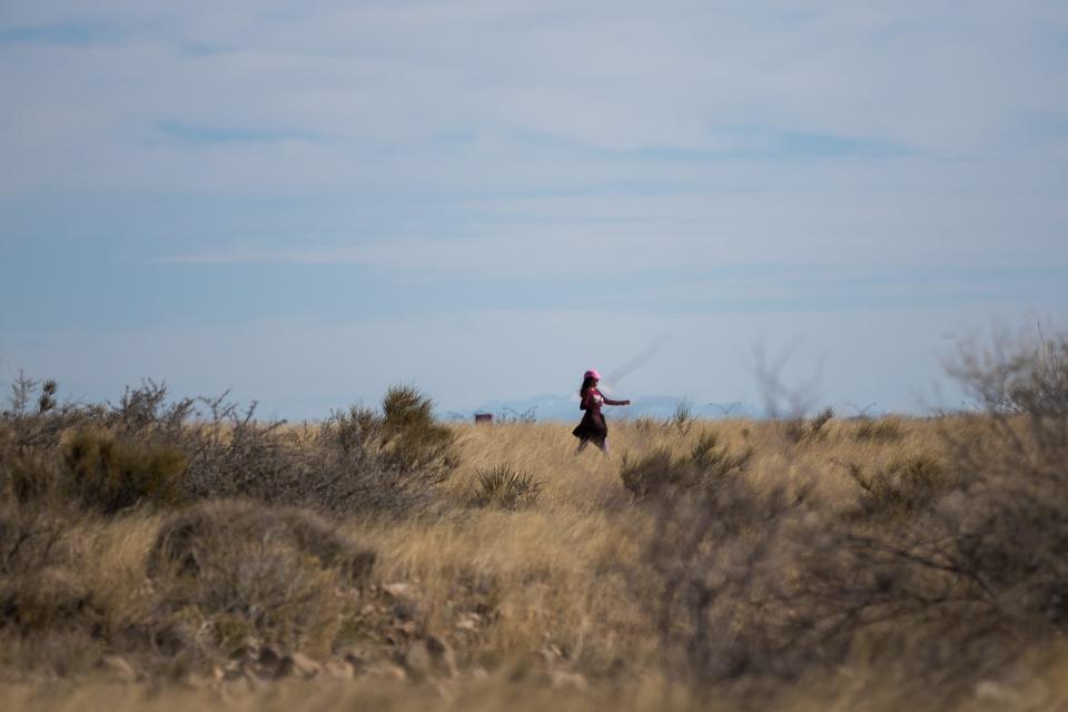 Nature lovers walked through Castner Range National Monument on April 1.