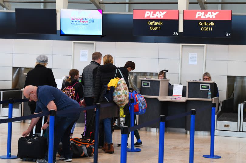 A general view inside Liverpool John Lennon Airport