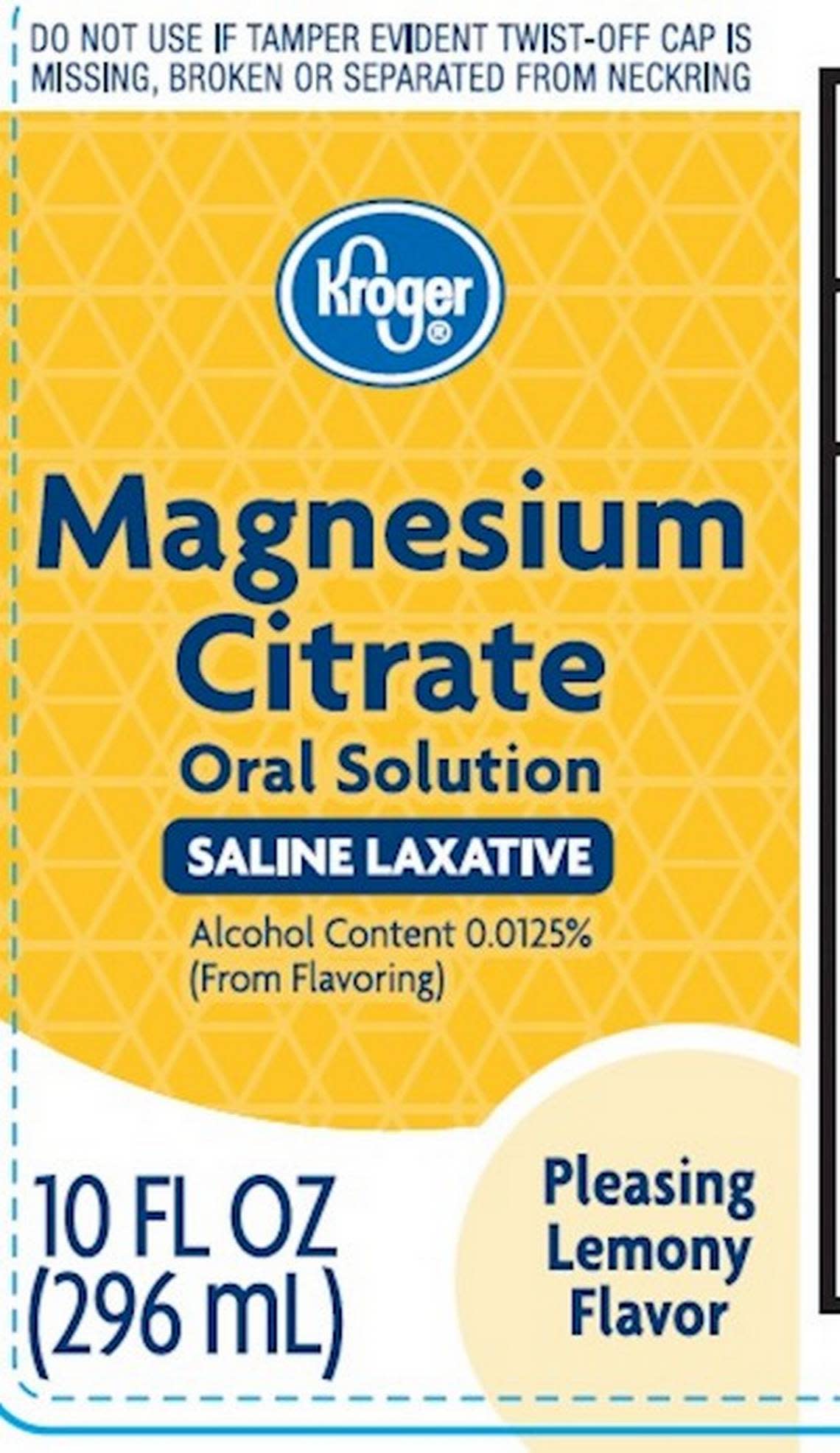 Kroger Magnesium Citrate laxative