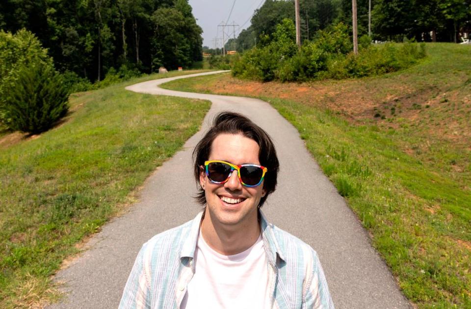 Woody Rini, who identified as non-binary and uses they/them pronouns, is photographed in Cary, N.C. on Thursday, June 29, 2023. Last month, Rini came out as trans. Rini now goes by Whitney and uses she/they pronouns.