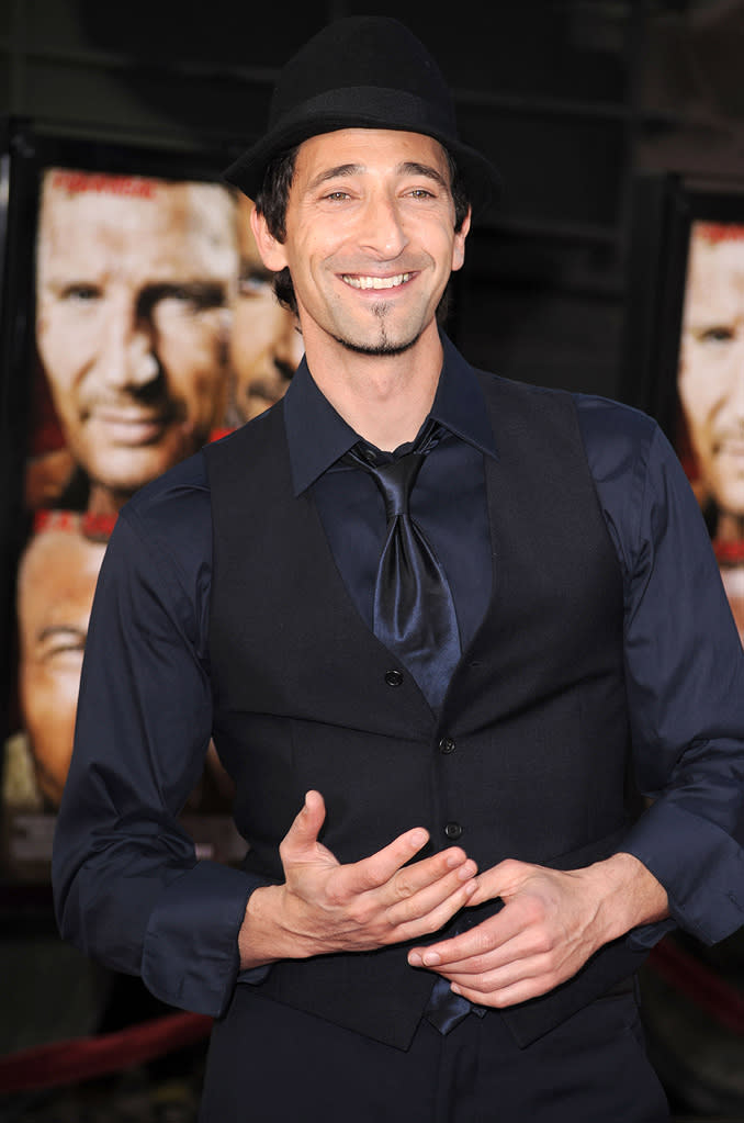 <a href="http://movies.yahoo.com/movie/contributor/1800018941" data-ylk="slk:Adrien Brody;elm:context_link;itc:0;sec:content-canvas" class="link ">Adrien Brody</a> at the Los Angeles premiere of <a href="http://movies.yahoo.com/movie/1808402981/info" data-ylk="slk:The A-Team;elm:context_link;itc:0;sec:content-canvas" class="link ">The A-Team</a> - 06/03/2010