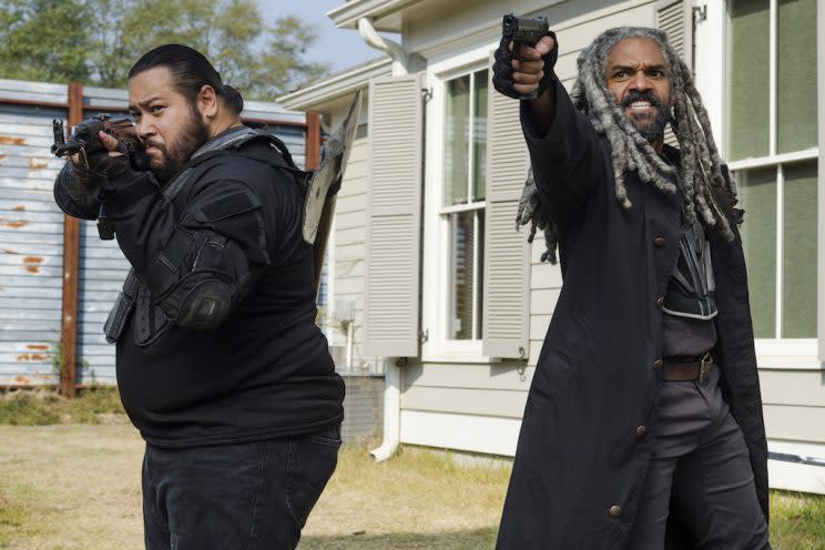 Cooper Andrews as Jerry and Khary Payton as Ezekiel. (Photo: Gene Page/AMC)