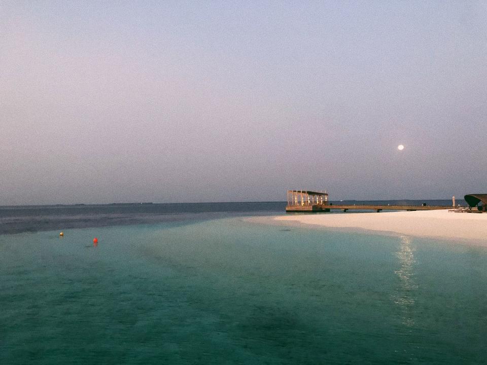 The calm and magic of the Maldives is in the sky and water.