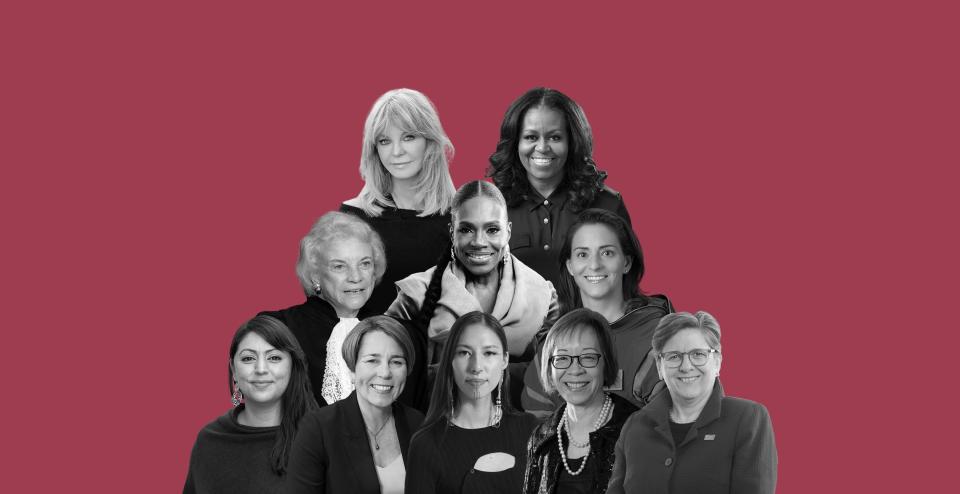 Goldie Hawn, Michelle Obama, Sandra Day O'Connor, Sheryl Lee Ralph, Nicole Mann, Monica Muñoz Martinez, Maura Healey, Quannah Chasinghorse, Grace Young and Roberta “Bobbi” Cordano are USA TODAY's Women of the Year national honorees for 2023.