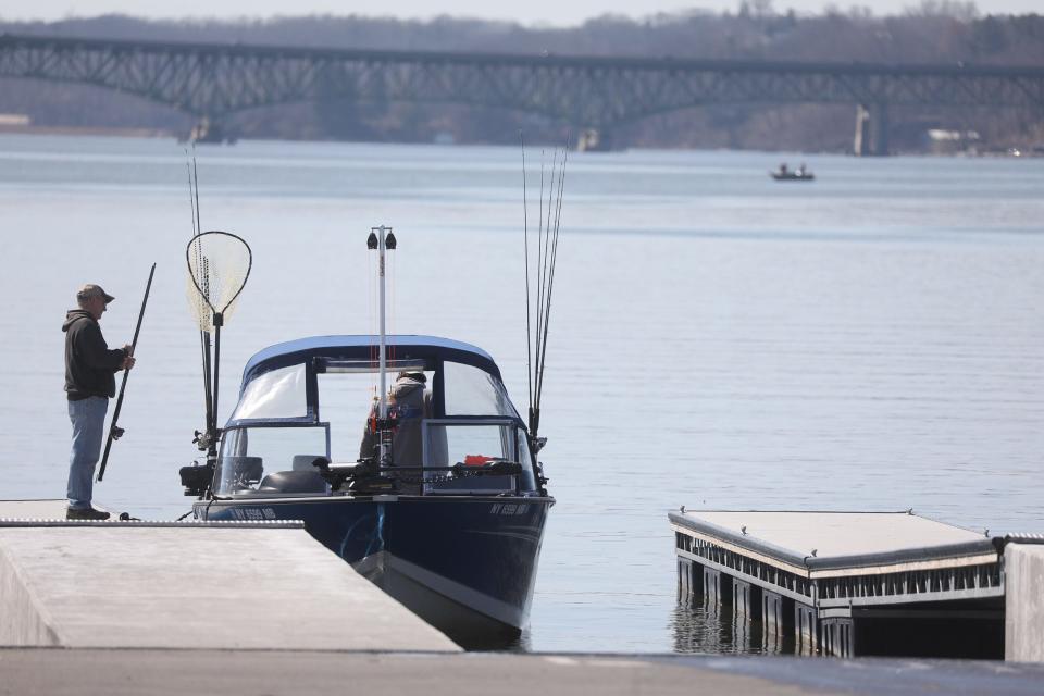 Irondequoit Bay is busy with people heading out on their boats already on April 10.