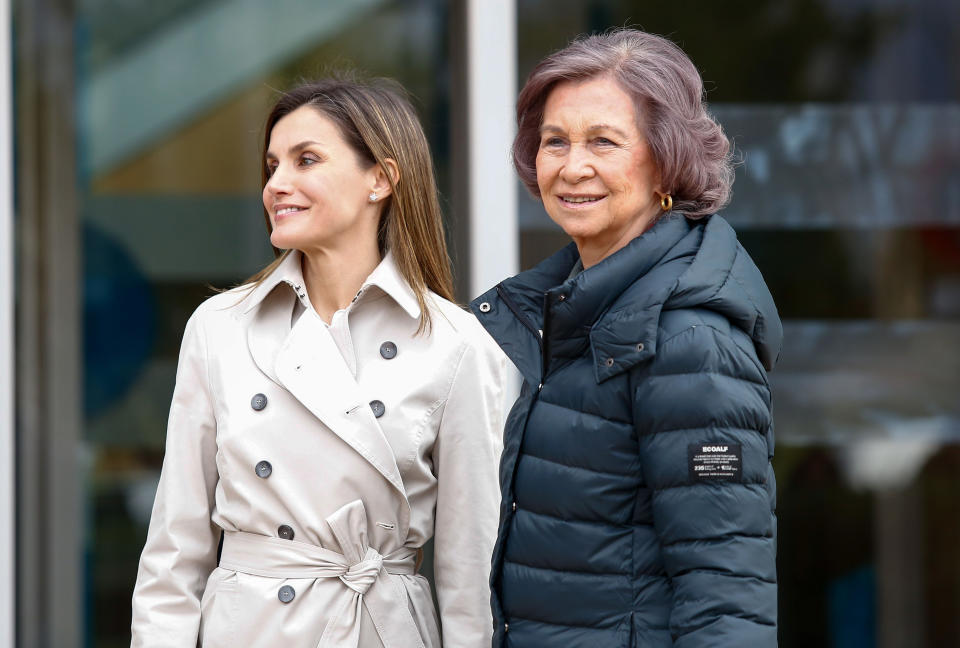 La reina Letizia y la reina Sofía